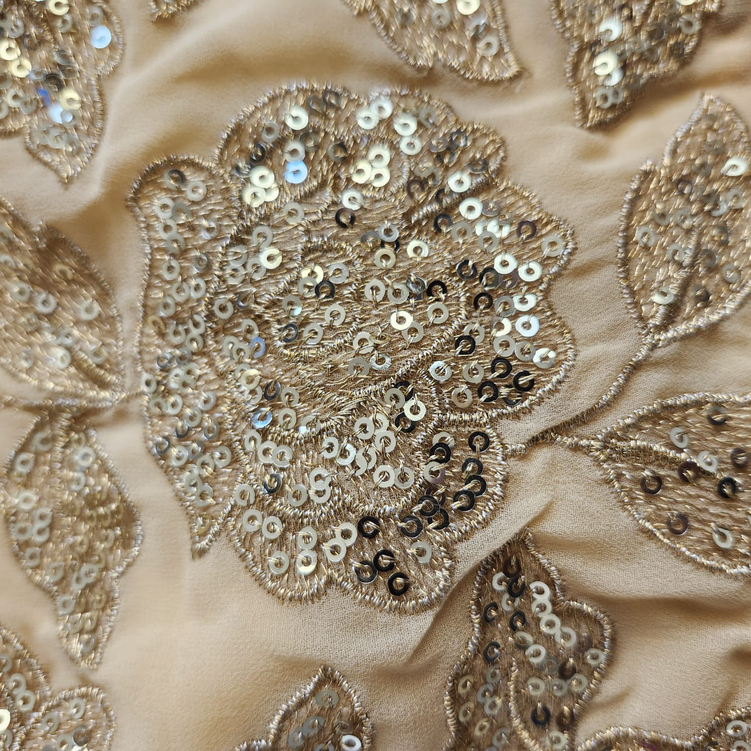 Gold Sequined Rose Readymade Blouse Store Near Me