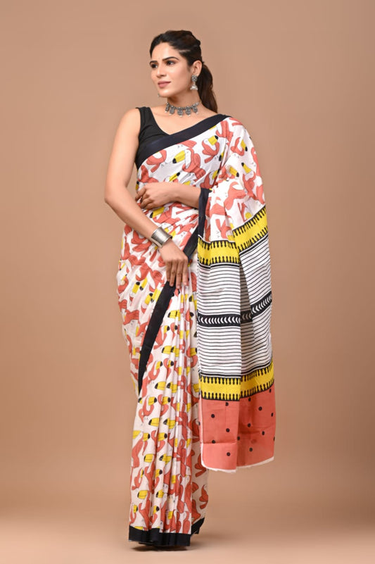 Buy Cotton Mulmul Sarees Online- STORI