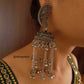  Black Polished Oxidized Jumbo Jhumkis- Navratri Special