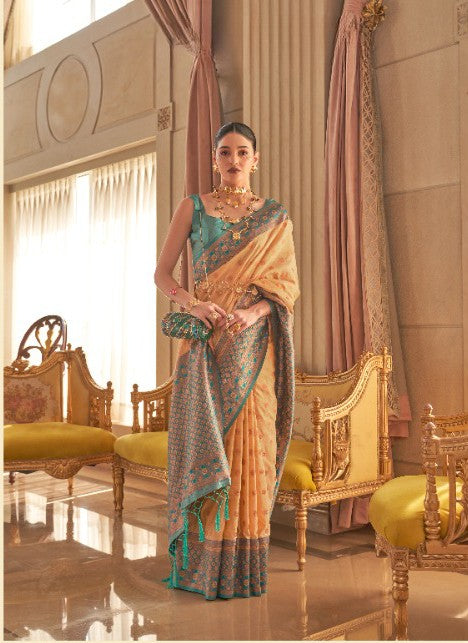 Yellow Zari Handloom Silk Saree