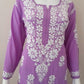 Kaaya Purple Modal Chikankari Kurti