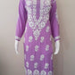 Kaaya Purple Modal Chikankari Kurti