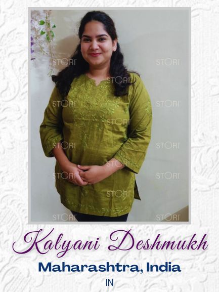 Kalyani Deshmukh in Mehendi Green Dobby Cotton Short Chikankari Kurti