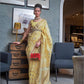 Yellow Handloom Woven Linen Saree