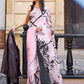 Pink Printed Satin Crepe Silk Saree