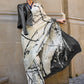 White/Cream Printed Satin Crepe Silk Saree