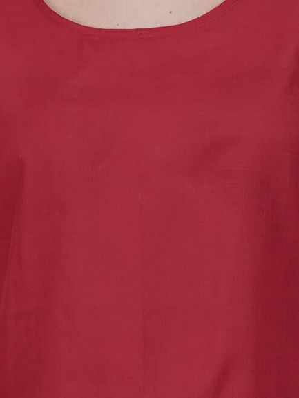 Maroon Cotton Long Inner Slip