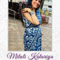 Mitali Katariya in Indigo Blue Sitaar Printed Handloom Cotton Mulmul Saree