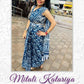 Mitali Katariya in Indigo Blue Sitaar Printed Handloom Cotton Mulmul Saree