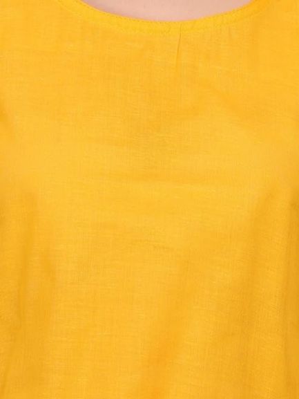 Mango Yellow Cotton Long Inner Slip