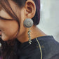 Ambike Oxidised Silver Earrings