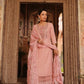 Peach Schiffili Embroidered Straight Fit Three Piece Kurti Set