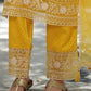 Yellow Nyra Cut Rayon Side Slit Kurti Set With Embroidered Pant and Organza Dupatta