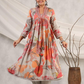 Clay Grey Floral Print Muslin Multicolour Anarkali Suit Set With Dupatta