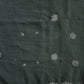 Pine Green Surya Hand Embroidered Lucknowi Chikankari Saree