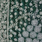 Pine Green Surya Hand Embroidered Lucknowi Chikankari Saree