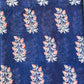 Indigo & Red Handloom Cotton Mulmul Saree