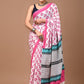 Lion Printed Handloom Cotton Mulmul Saree