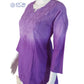 Rihaana Lavendar Dobby Cotton Ombre Shaded Short Chikankari Kurti