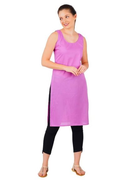 Purple Cotton Long Inner Slip