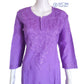 Fresh Purple Soft Cotton Chikankari Kurti