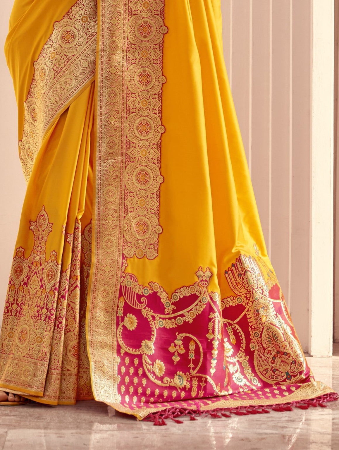 Turmeric Yellow Soft Silk Saree