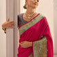 Strawberry Red Soft Silk Saree