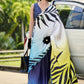 Tropical Breeze Printed Satin Crepe Silk Saree