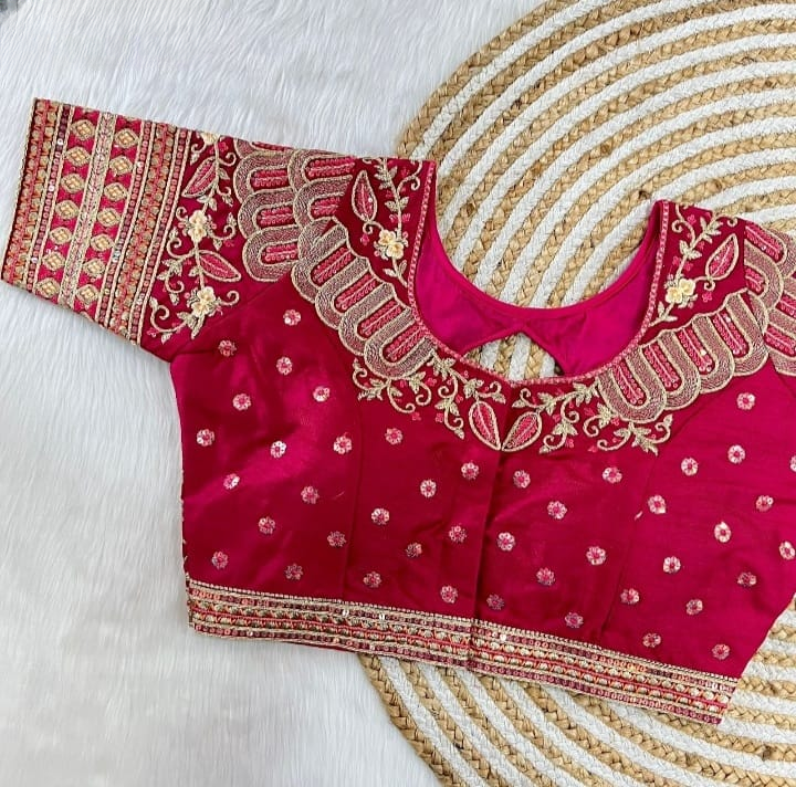 Rajwadi Heavy Embroidered Bridal Blouse