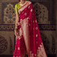 Bridal Red Banarasi Handloom Silk Saree