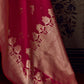 Bridal Red Banarasi Handloom Silk Saree