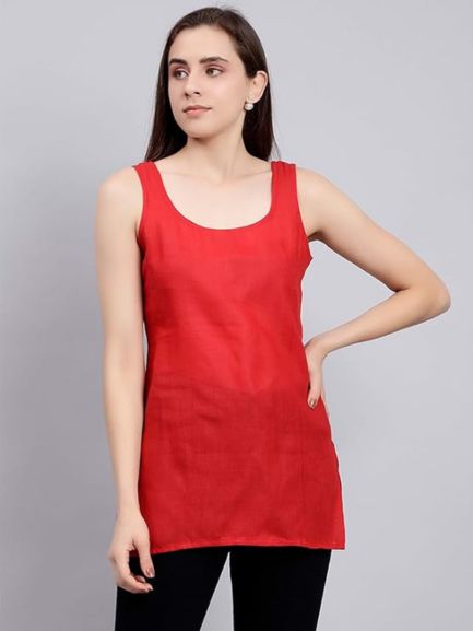 Red Cotton Short Inner Slip