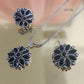 Reet Floral Star Pattern Monalisa Stones Oxidised Combo Set