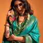 Rama Green Soft Satin Silk Saree