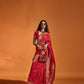 Carnation Red Soft Satin Silk Saree