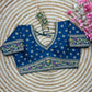 Embroidered Flowers With Sequins Designer Blouse With Latkans