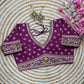 Embroidered Flowers With Sequins Designer Blouse With Latkans