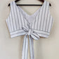 Khadi Cotton Sleeveless Blouse With Back Bow (Attached Sleeves)