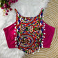 Halter Neck Mirror Embroidered Blouse With Kodi - Navratri Special