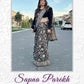 Sapna Parekh in Black Weaved Lucknowi Chikankari Saree