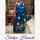 Shilpa Harode in Misty Teal Zari Spades Satin Silk Saree