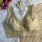 Gold Sleeveless Silk Blouse 