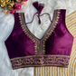 Wine Sleeveless Silk Blouse 