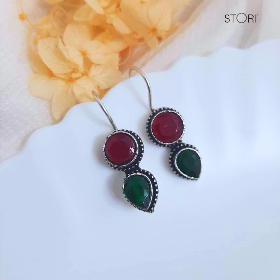 Dual Stone Spear Dailywear Earrings