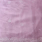 Baby Pink Surya Hand Embroidered Lucknowi Chikankari Saree