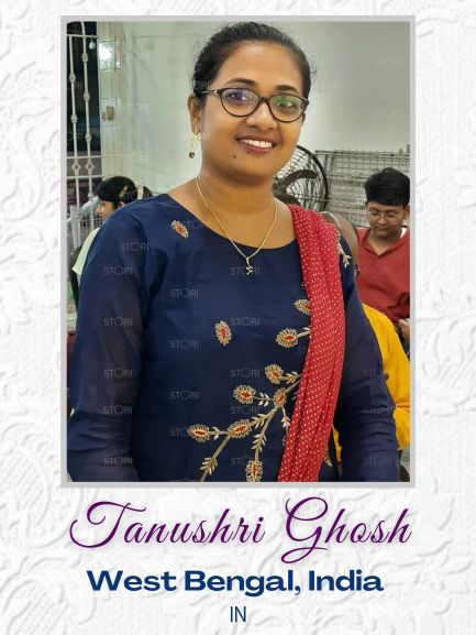 Tanushri Ghosh in Sitara Golden Polish & Stone Statement Earrings