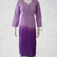 Lavender Purple Ombre Shaded Soft Dobby Cotton Chikankari Kurti