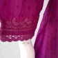 Magenta Purple Ombre Angarkha Pattern Soft Dobby Cotton Chikankari Kurti