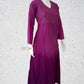 Magenta Purple Ombre Angarkha Pattern Soft Dobby Cotton Chikankari Kurti