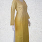 Butter Yellow Ombre Shaded Soft Dobby Cotton Chikankari Kurti